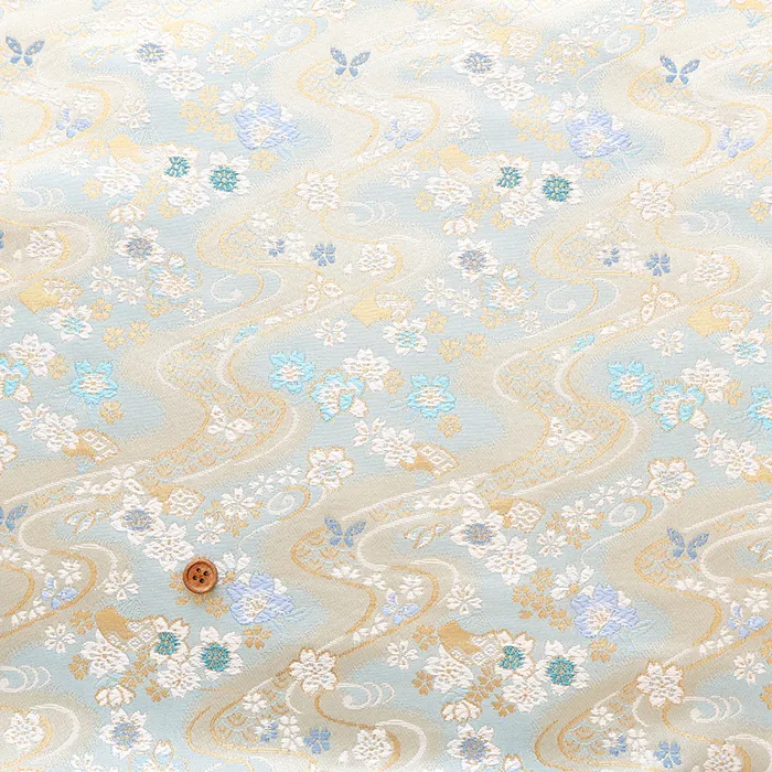 金襴　流水蝶