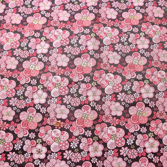 金襴　梅小花