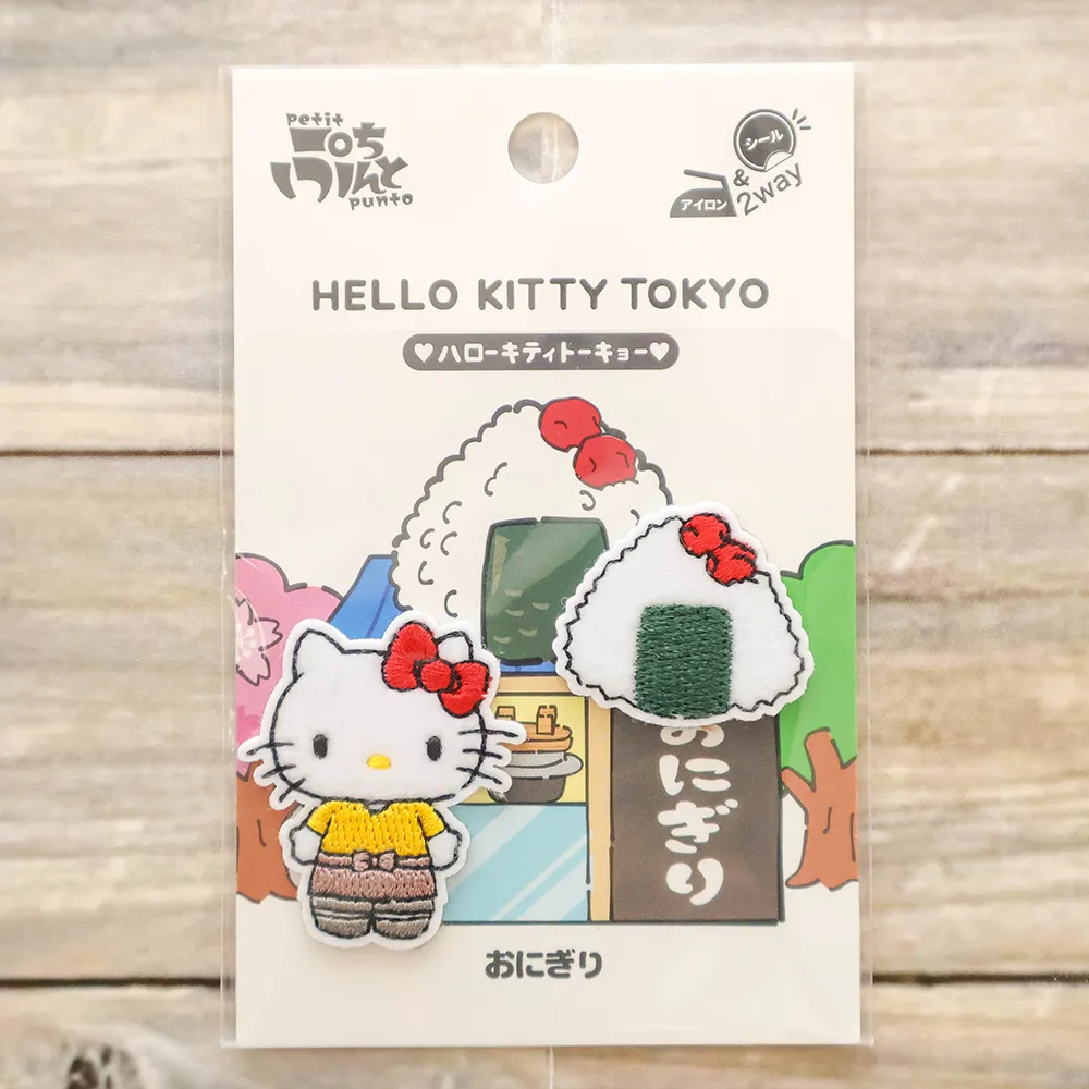 2WAYワッペン　ハローキティ　おみせやさん　おにぎり