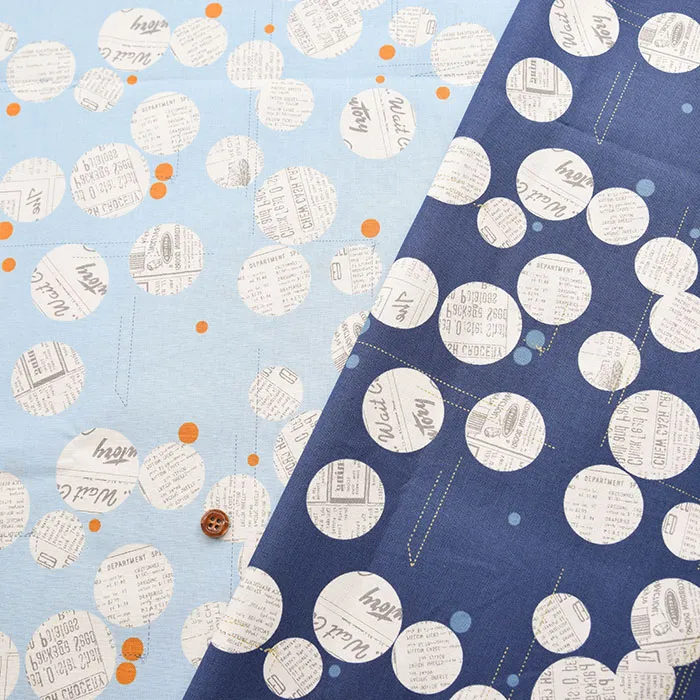 コットンシーチングプリント生地　moda BLUISH パターン2